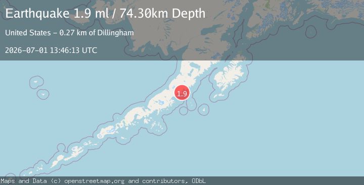Map of 66 km NE of Chignik, Alaska