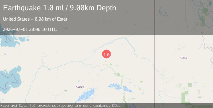 Map of 20 km ENE of Livengood, Alaska
