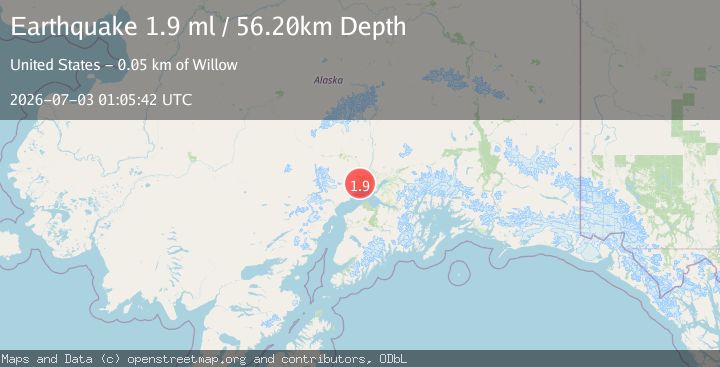 Map of 17 km SSW of Susitna, Alaska
