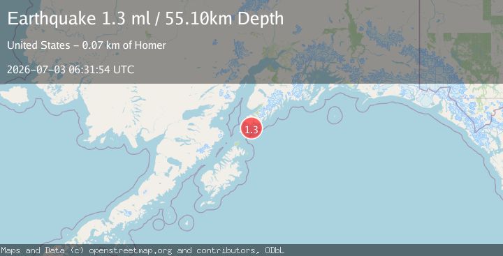 Map of 37 km SSE of Port Graham, Alaska