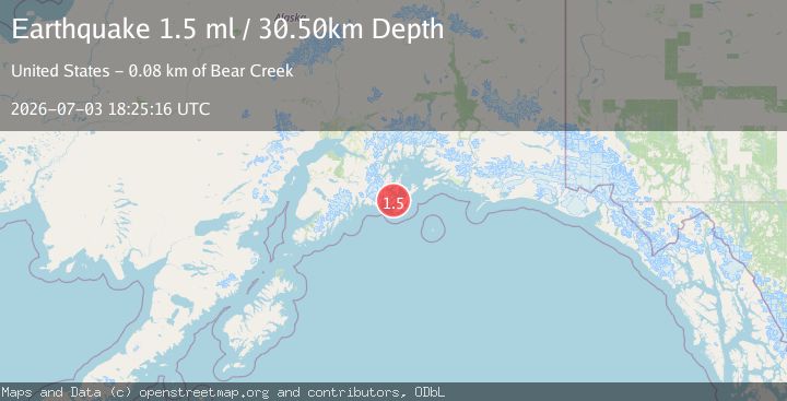 Map of 6 km ESE of Chenega, Alaska