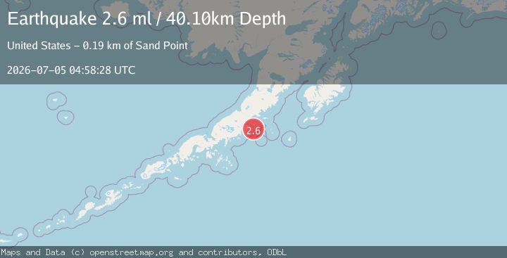 Map of 34 km ESE of Chignik, Alaska