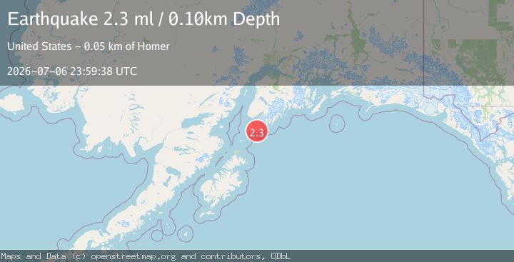 Map of 33 km SE of Seldovia, Alaska