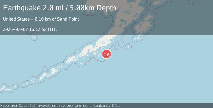 Map of 78 km S of Perryville, Alaska