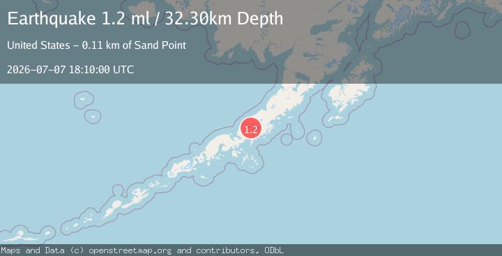 Map of 32 km NNW of Ivanof Bay, Alaska