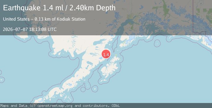 Map of 89 km NW of Aleneva, Alaska