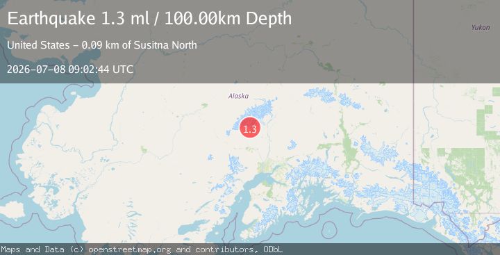 Map of 32 km WNW of Petersville, Alaska