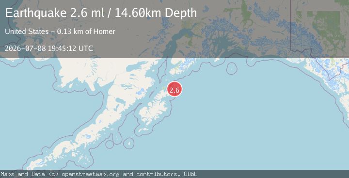 Map of 88 km NE of Ouzinkie, Alaska