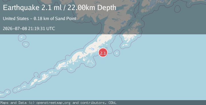 Map of 60 km SE of Chignik, Alaska