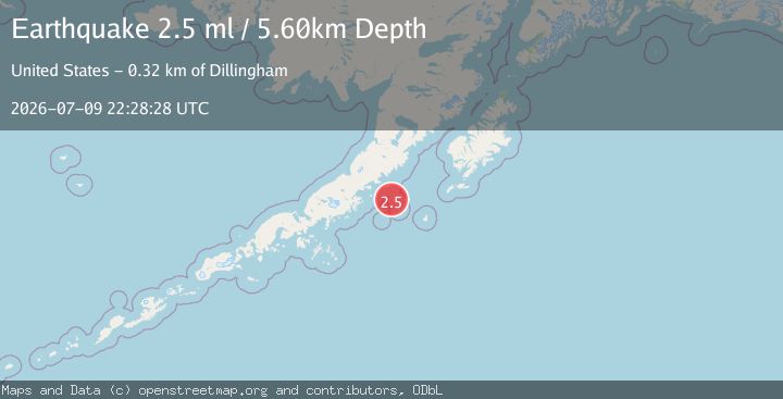 Map of 86 km E of Chignik, Alaska