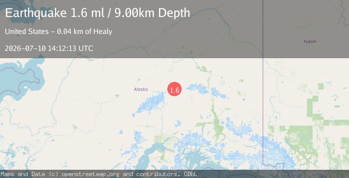 Map of 13 km NNW of Cantwell, Alaska