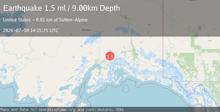 Map of 7 km WSW of Chickaloon, Alaska
