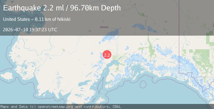 Map of 41 km SSW of Skwentna, Alaska