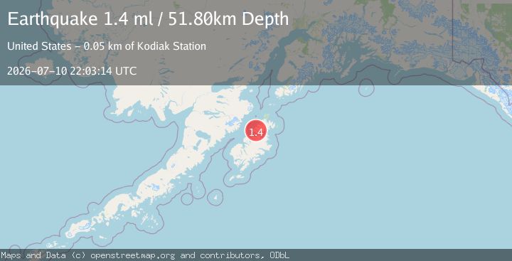 Map of 13 km WNW of Aleneva, Alaska