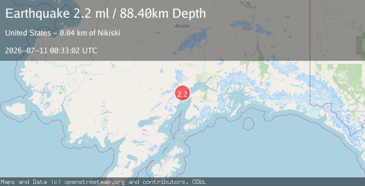 Map of 42 km WNW of Nikiski, Alaska