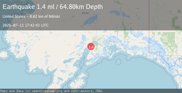 Map of 15 km NE of Nikiski, Alaska