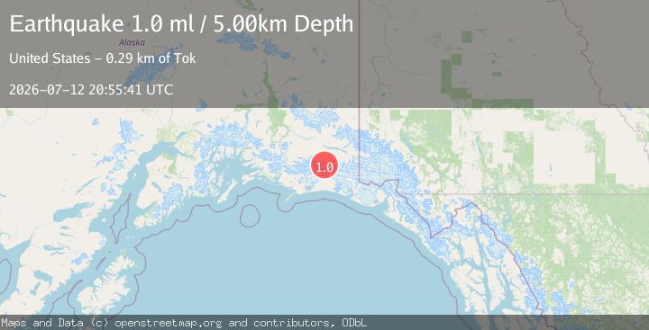 Map of 83 km S of McCarthy, Alaska