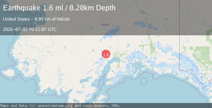 Map of 58 km NW of Beluga, Alaska
