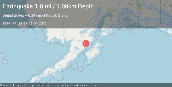Map of 92 km N of Karluk, Alaska