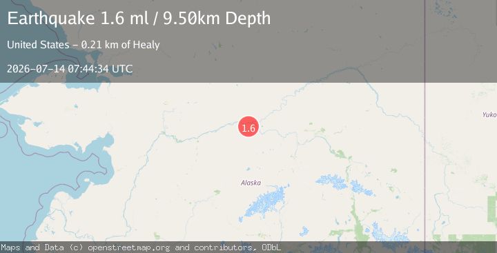 Map of 13 km SSW of Tanana, Alaska