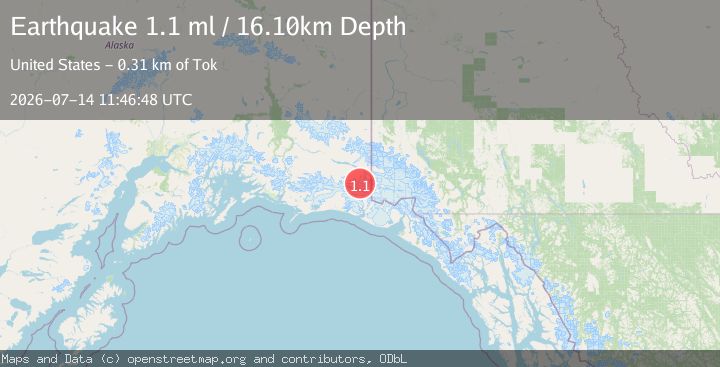 Map of 114 km SE of McCarthy, Alaska