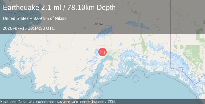 Map of 45 km NNW of Beluga, Alaska