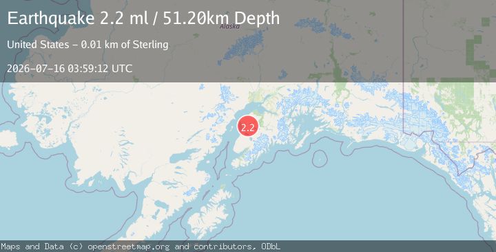 Map of 5 km WSW of Sterling, Alaska