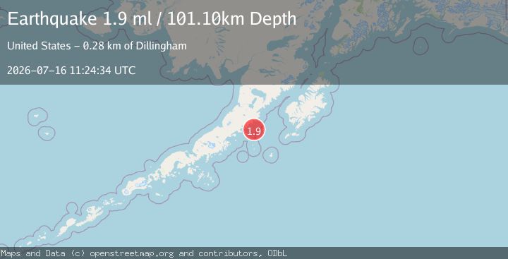 Map of 97 km SSE of Ugashik, Alaska