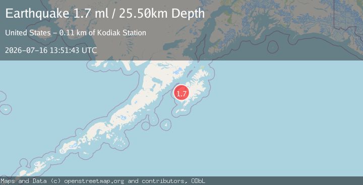 Map of 22 km SSE of Karluk, Alaska