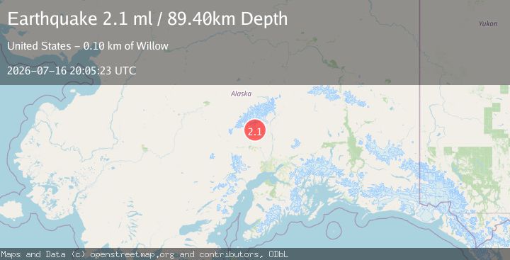 Map of 23 km W of Petersville, Alaska