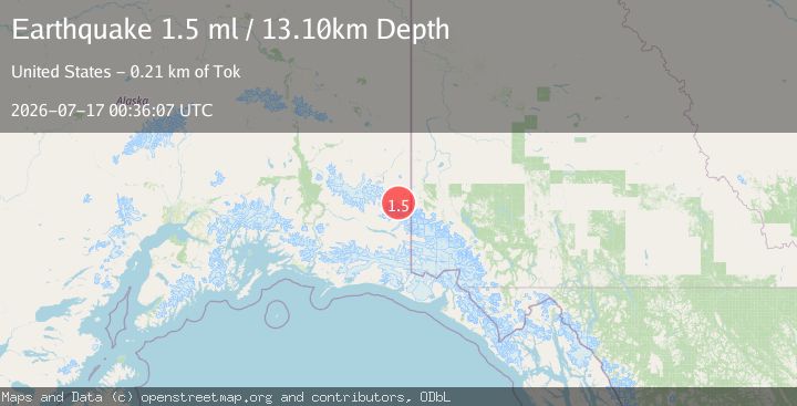 Map of 79 km ENE of McCarthy, Alaska