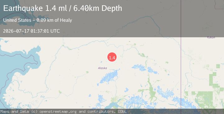Map of 75 km W of Clear, Alaska
