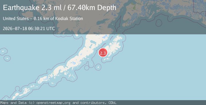 Map of 47 km WNW of Akhiok, Alaska