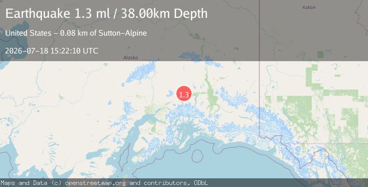 Map of 22 km NW of Eureka Roadhouse, Alaska