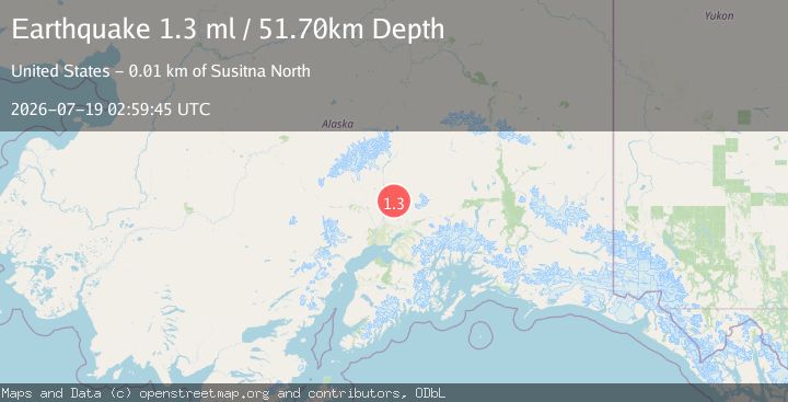 Map of 8 km SSE of Susitna North, Alaska