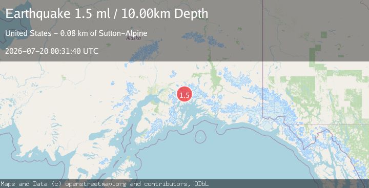 Map of 58 km S of Glacier View, Alaska