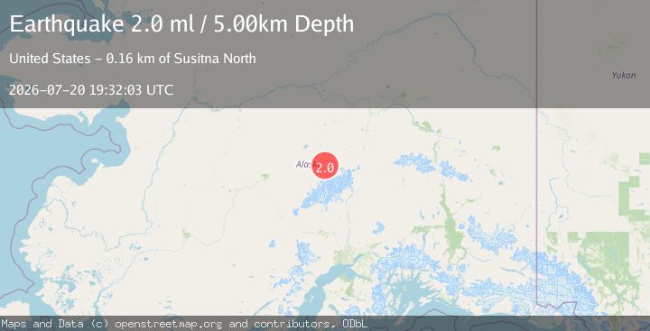 Map of 21 km ESE of Denali National Park, Alaska