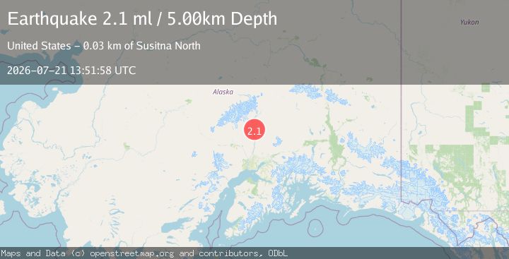 Map of 1 km SSE of Chase, Alaska
