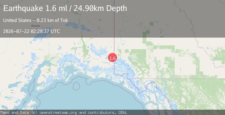 Map of 91 km E of McCarthy, Alaska