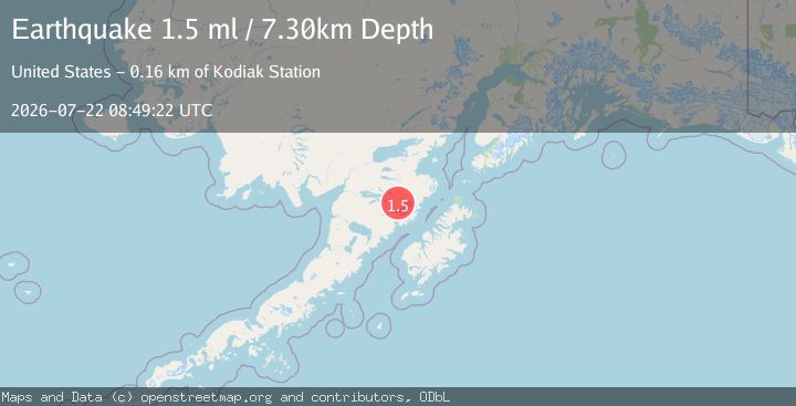 Map of 104 km NNW of Karluk, Alaska
