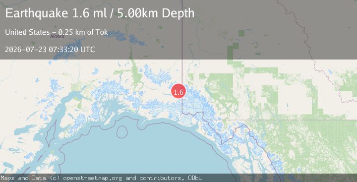 Map of 89 km ESE of McCarthy, Alaska