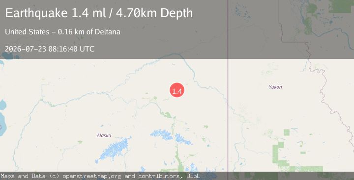 Map of 46 km SW of Central, Alaska
