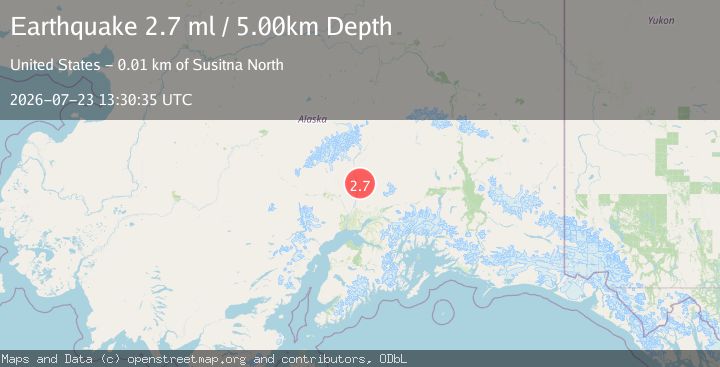 Map of 9 km NW of Susitna North, Alaska