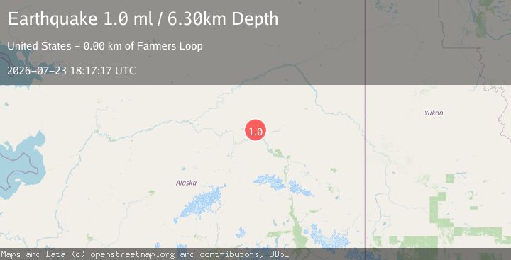 Map of 3 km NW of Farmers Loop, Alaska