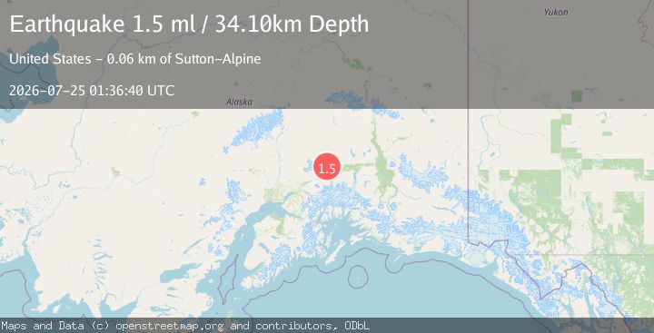 Map of 31 km NNW of Glacier View, Alaska