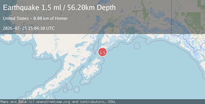 Map of 44 km SSE of Port Graham, Alaska