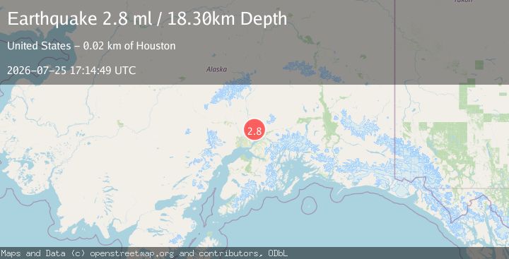 Map of 17 km NNE of Houston, Alaska