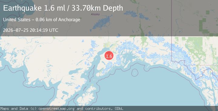 Map of 25 km NNW of Cooper Landing, Alaska