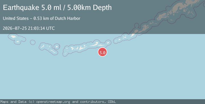 Map of 103 km SE of Atka, Alaska