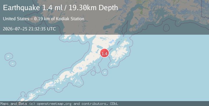 Map of 73 km W of Karluk, Alaska